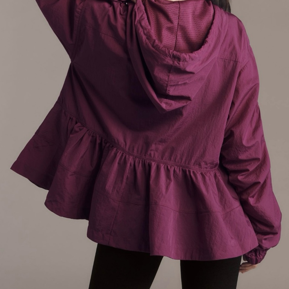 Anthropologie Daily practice || freestyle, hooded babydoll Zip-Up Jacket - Picture 8 of 8